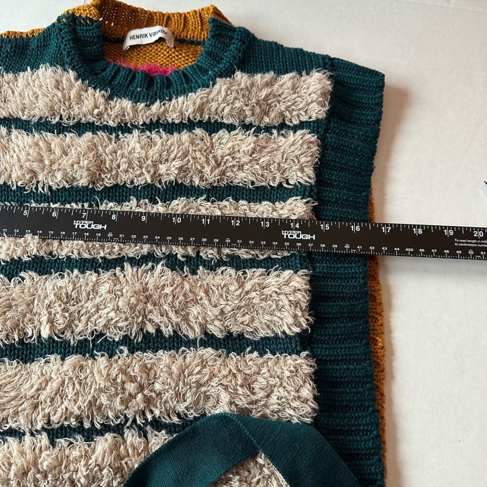 Henrik Vibskov Long Treat Vest Autumn Winter 2023 Striped Knit Size XS/S - Picture 7 of 9